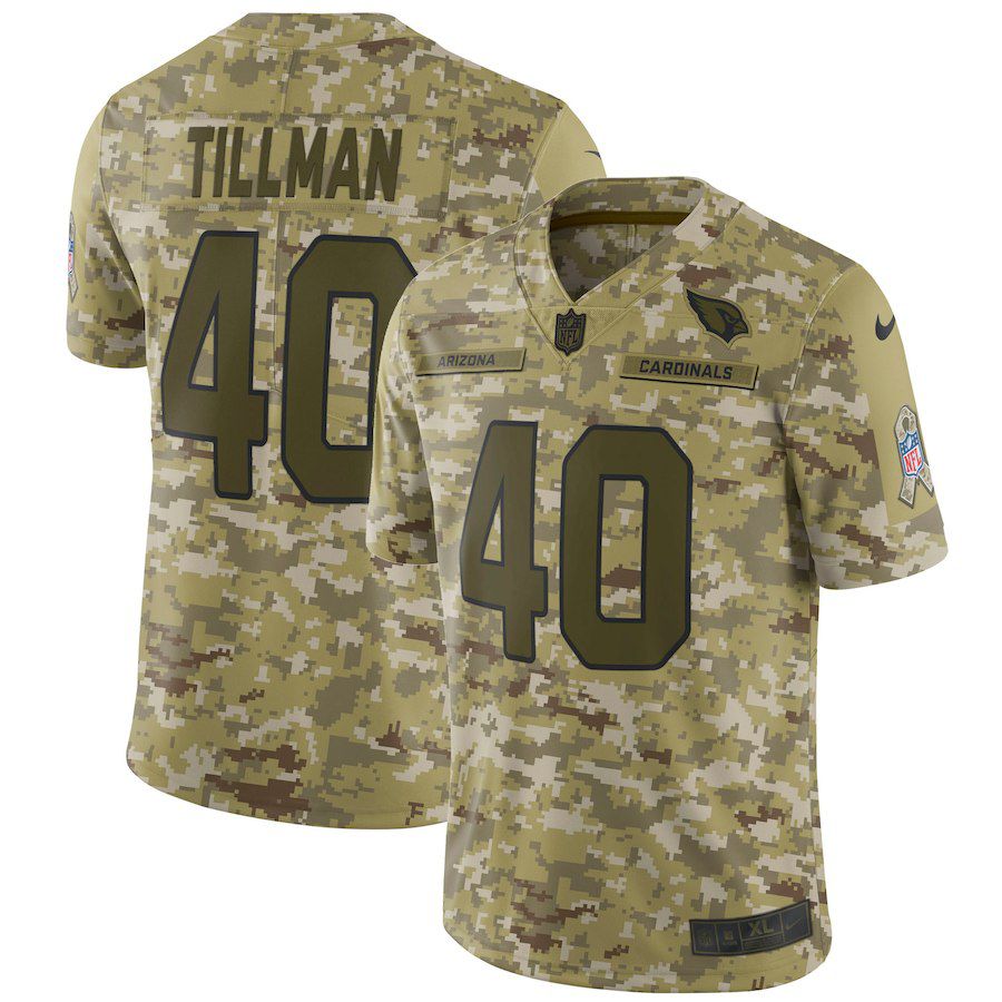 Men Arizona Cardinals #40 Tillman Nike Camo Salute to Service Retired Player Limited NFL Jerseys